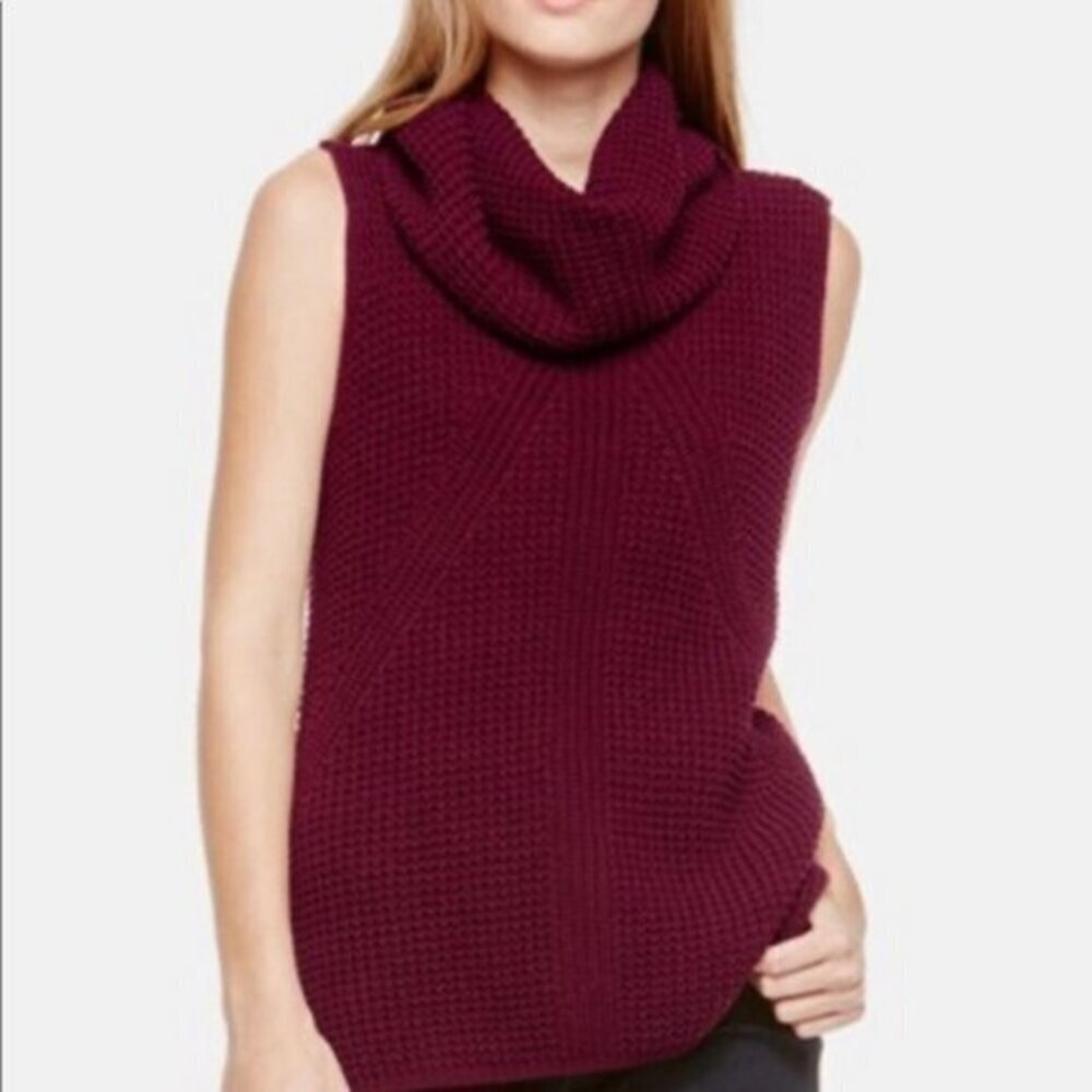 Vince‎ Camuto knit wine sleeveless top